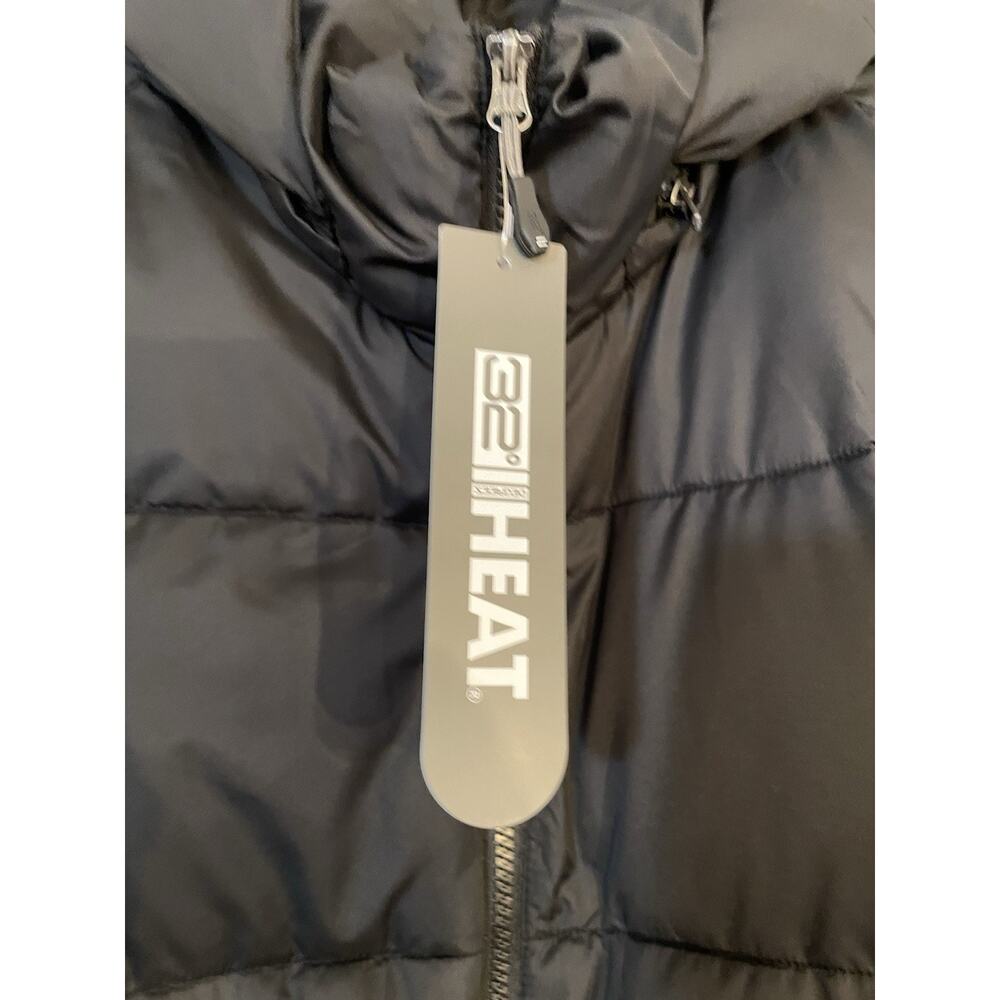 32 Degrees Coat Womens XXL Black Puffer Hooded Full Zip Long Winter Warm - Picture 4 of 6